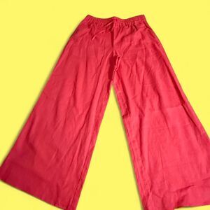 NWOT Express Pink Linen Wide Leg Pants, size Medium short